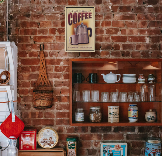 Blechschild ''fresh brewed coffee'' 20x30cm