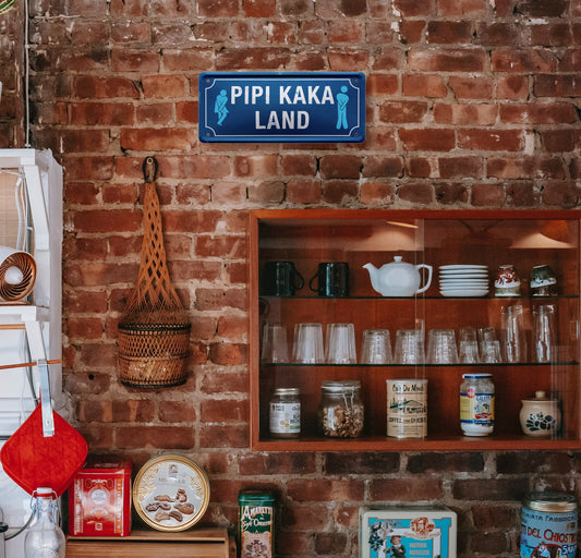 Blechschild ''Pipi Kaka Land'' 28x12cm