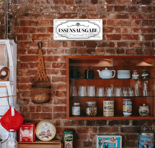 Blechschild ''Essensausgabe'' 28x12cm