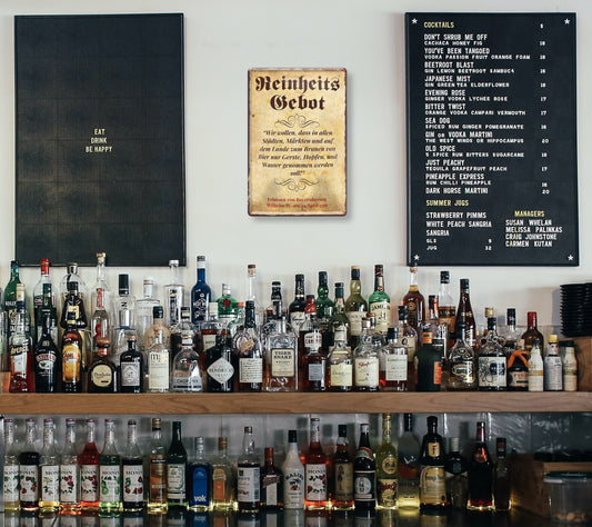 Blechschild ''Reinheitsgebot (beiger Hintergrund)'' 20x30cm