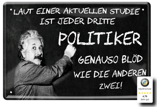 Blechschilder ''Albert Einstein 2 von 4'' 20x30cm diverse Varianten vom beliebten Physiker