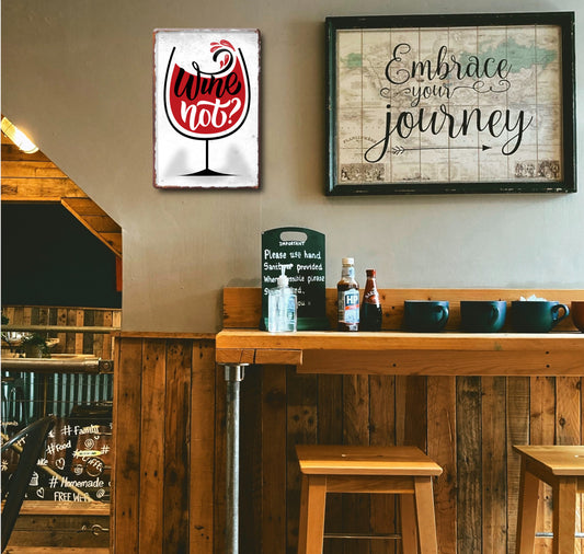 Blechschild ''Wine Not'' 20x30cm