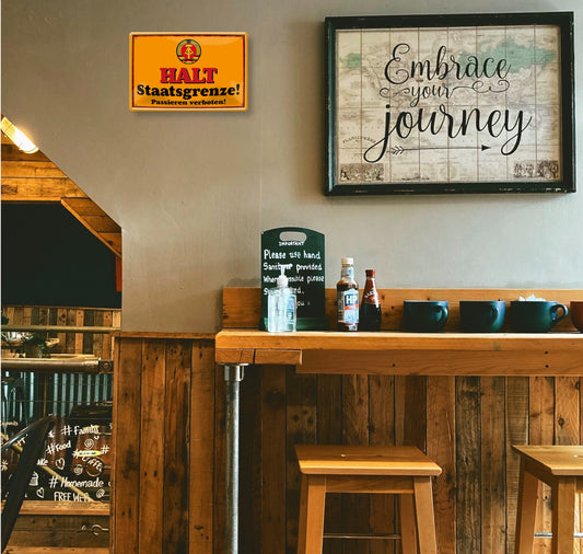 Blechschild ''HALT Staatsgrenze'' 20x30cm