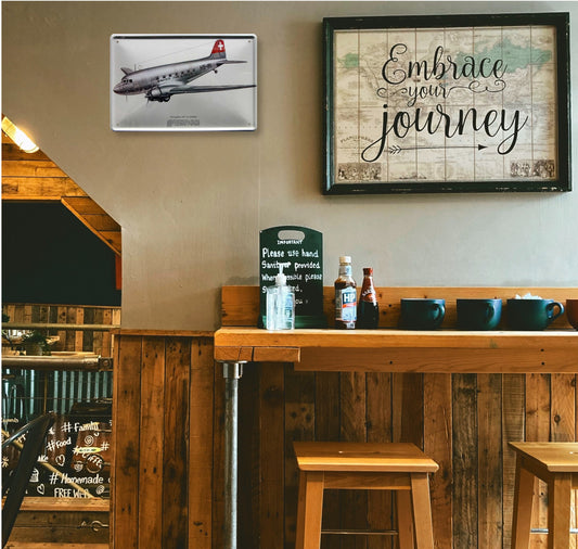 Blechschild ''Douglas DC-3'' 20x30cm
