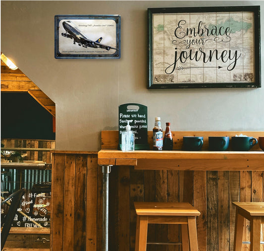 Blechschild ''Boing 747'' 20x30cm