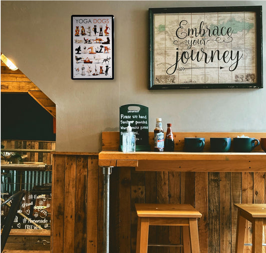 Blechschild ''Yoga Dogs'' 20x30cm