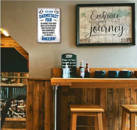 Blechschild ''Darmstadt Fan ´19'' 20x30cm