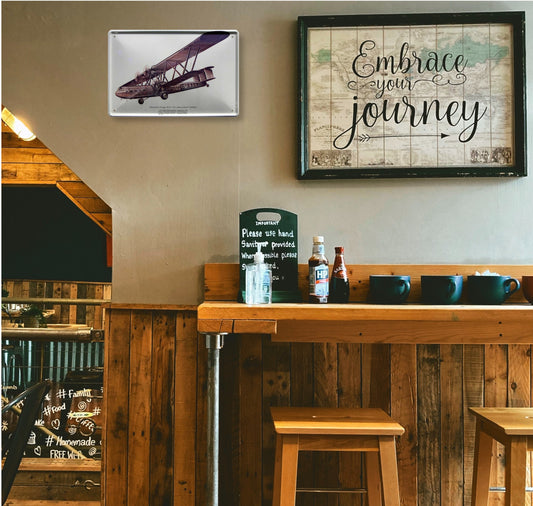 Blechschild ''Handley Page H.P. 42'' 20x30cm