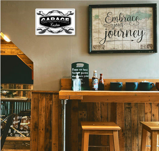 Blechschild ''Garage Custom'' 20x30cm