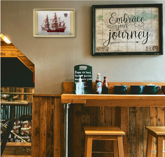 Blechschild ''Adler von Lübeck Galeone'' 20x30cm