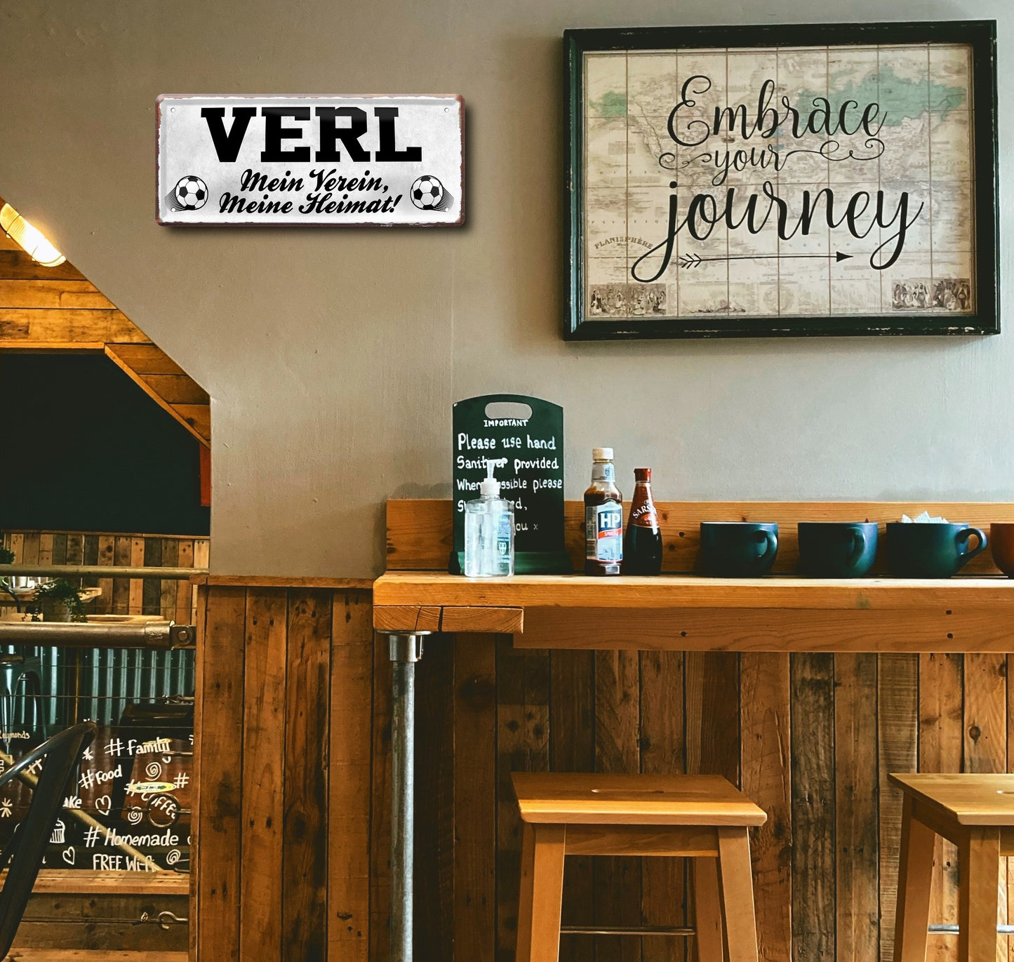 Blechschild ''Verl Mein Verein, meine Heimat'' 28x12cm