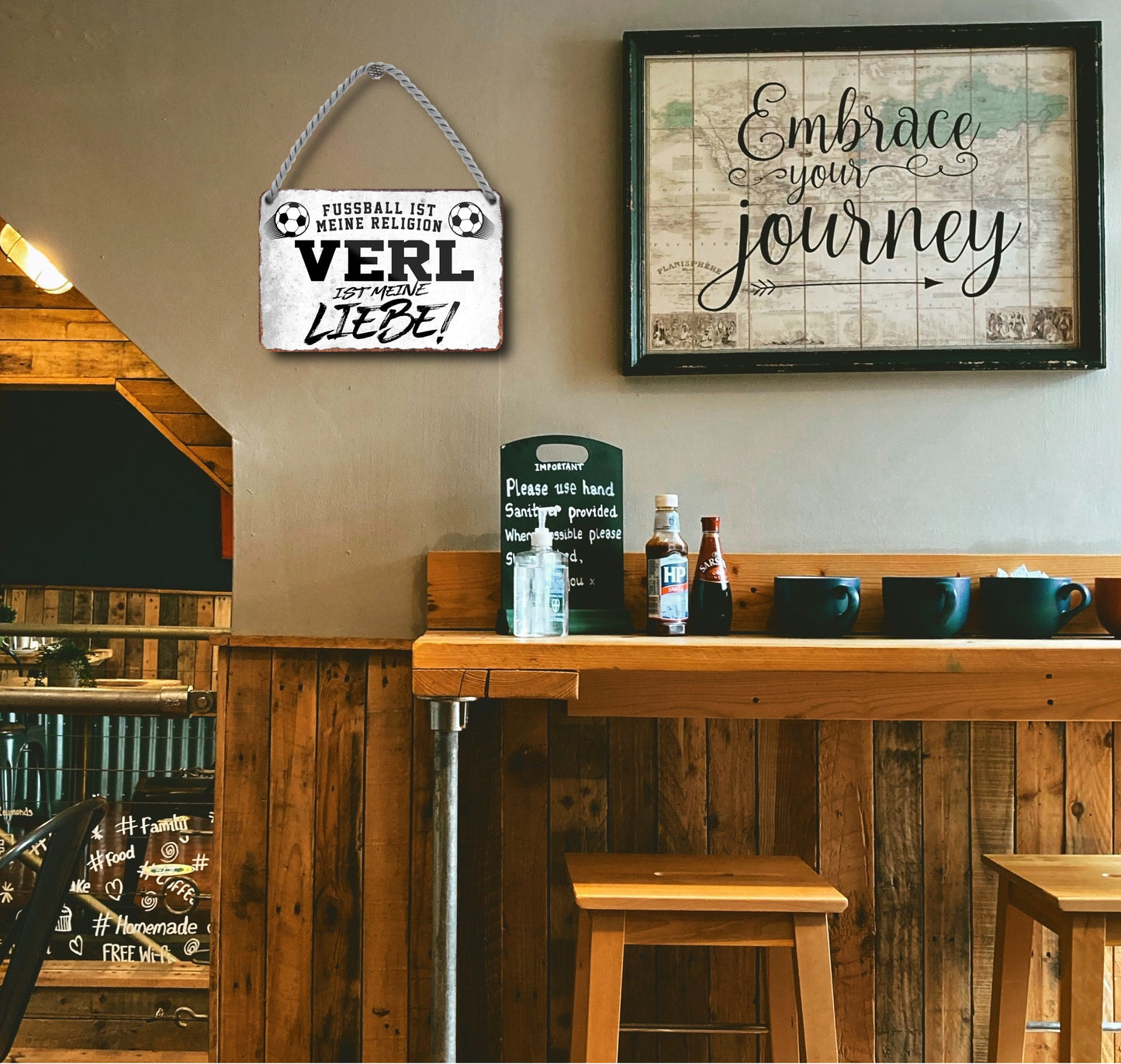 Tin sign ''Verl is my love!'' 18x12cm