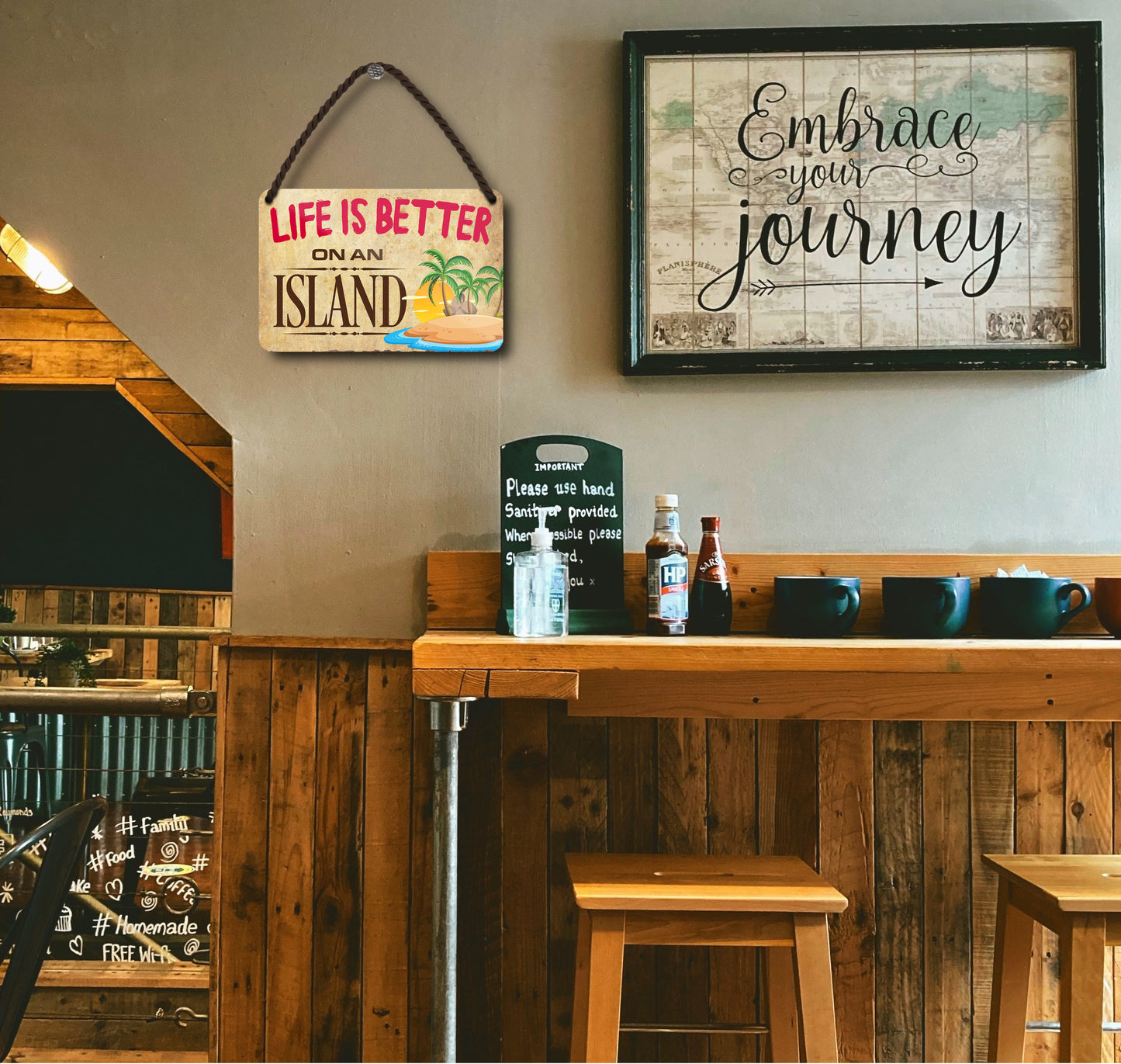 Tin sign "Life is better Iceland" 18x12cm