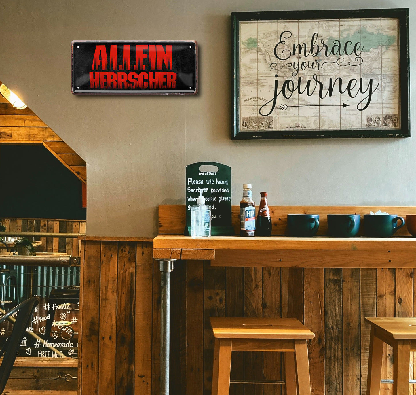 Blechschild ''Alleinherscher'' 28x12cm