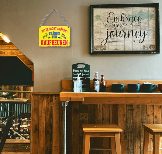 Blechschild ''Träume von Kaufbeuren Hockey'' 18x12cm