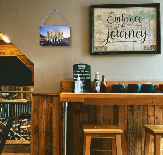 Blechschild ''Mailand'' 18x12cm