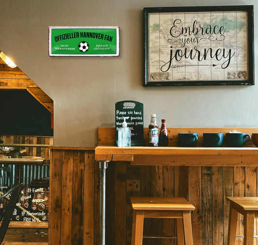 Blechschild ''Offizieller Hannover Fan'' 28x12cm