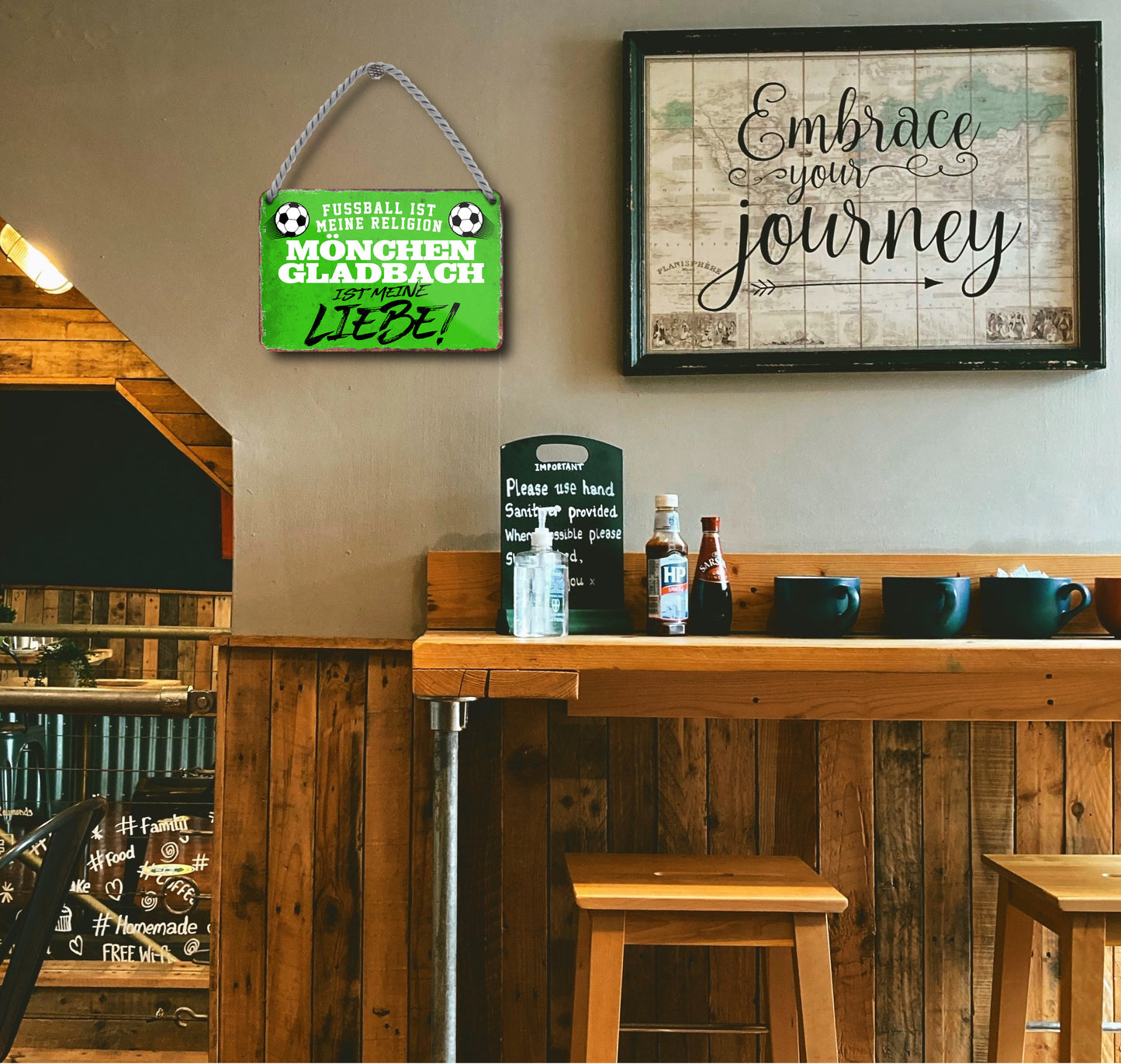 Blechschild ''Mönchengladbach ist meine Liebe!'' 18x12cm