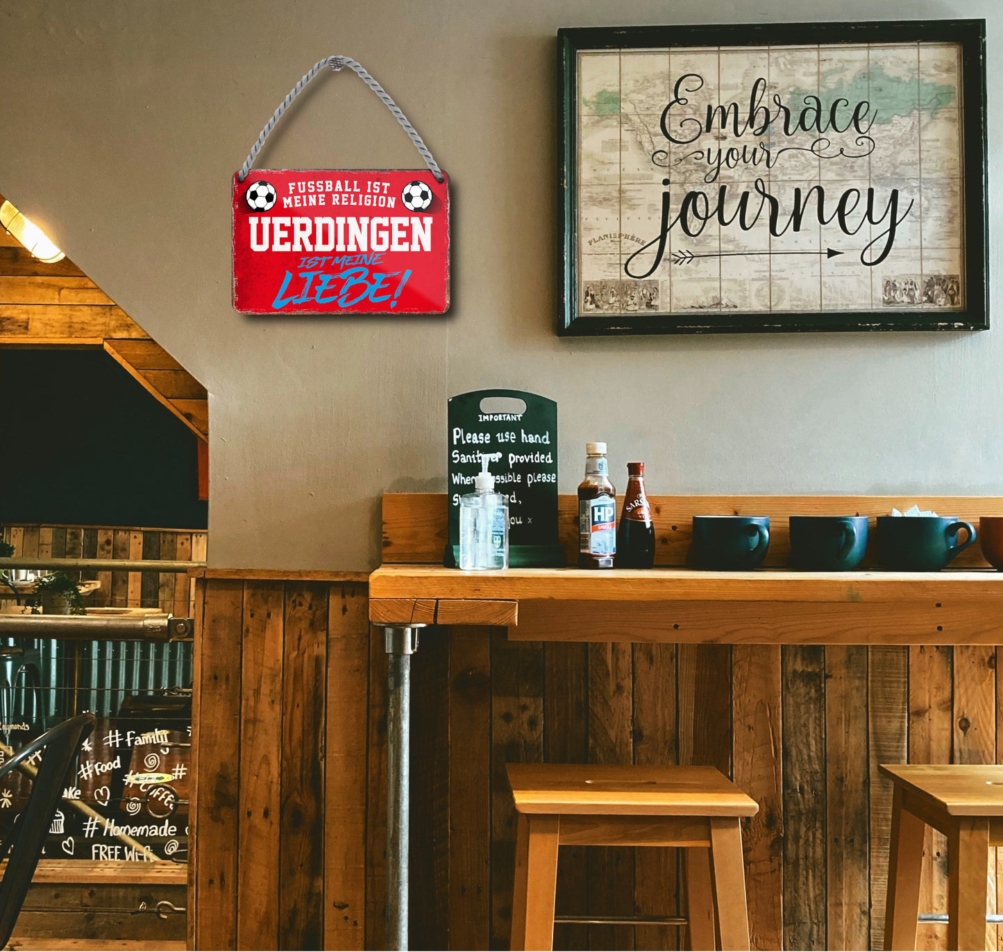 Tin sign "Uerdingen is my love!" 18x12cm