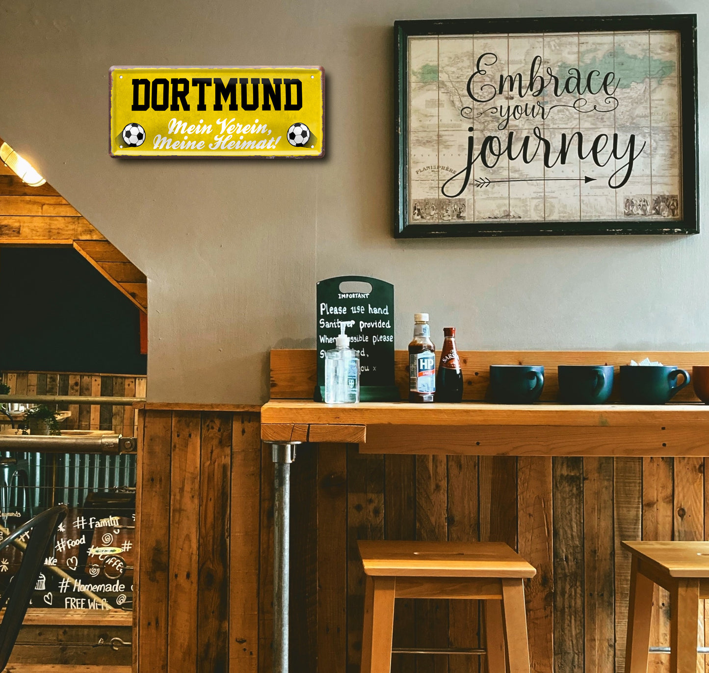 Blechschild ''Dortmund Mein Verein, meine Heimat'' 28x12cm