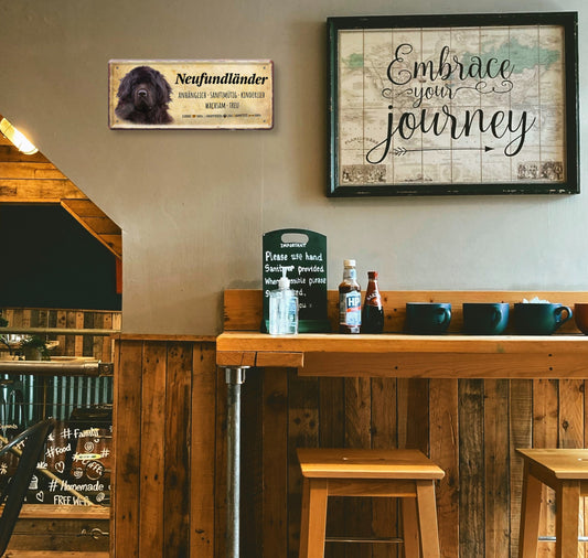 Blechschild ''Neufundländer'' 28x12cm