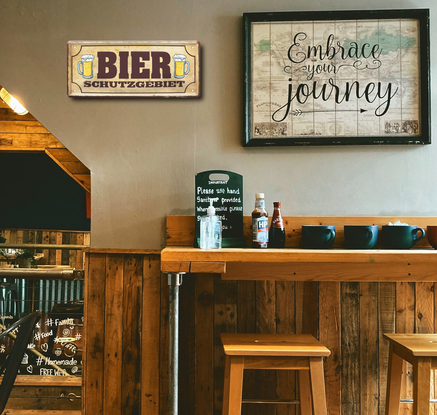 Blechschild ''Bier Schutzgebiet'' 28x12cm