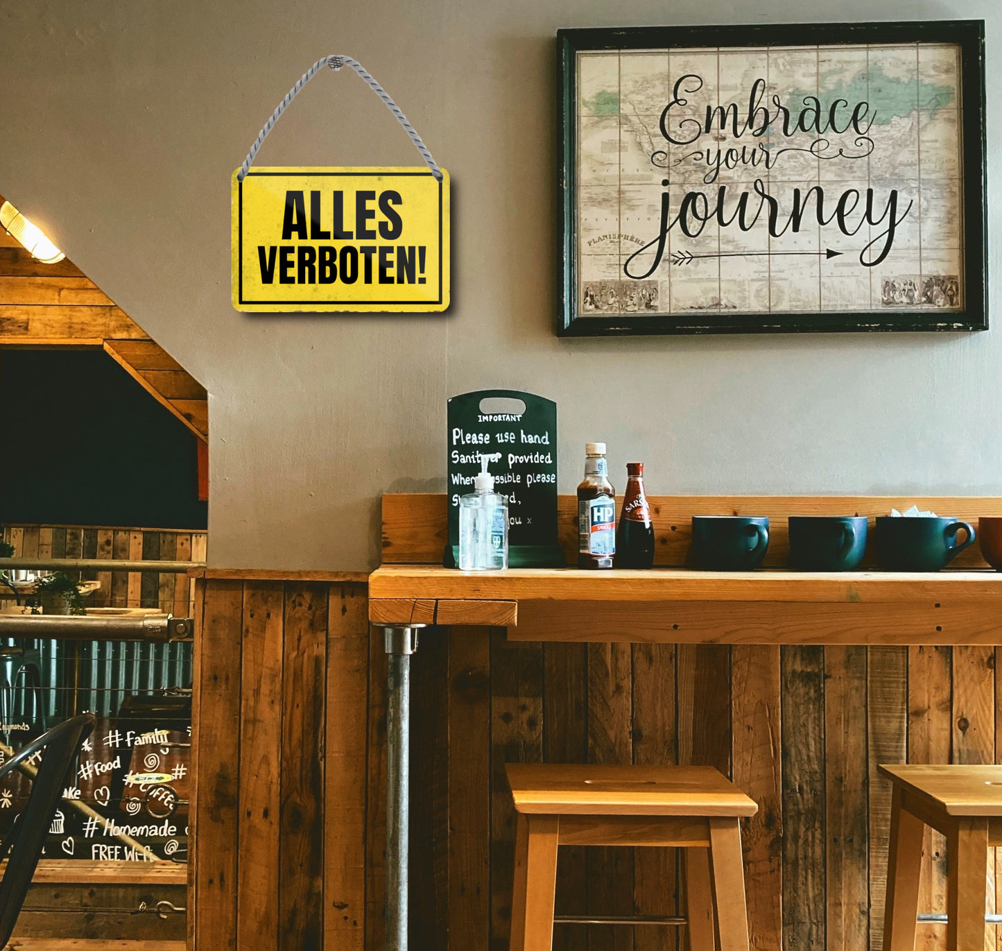 Blechschild ''Alles Verboten'' 18x12cm