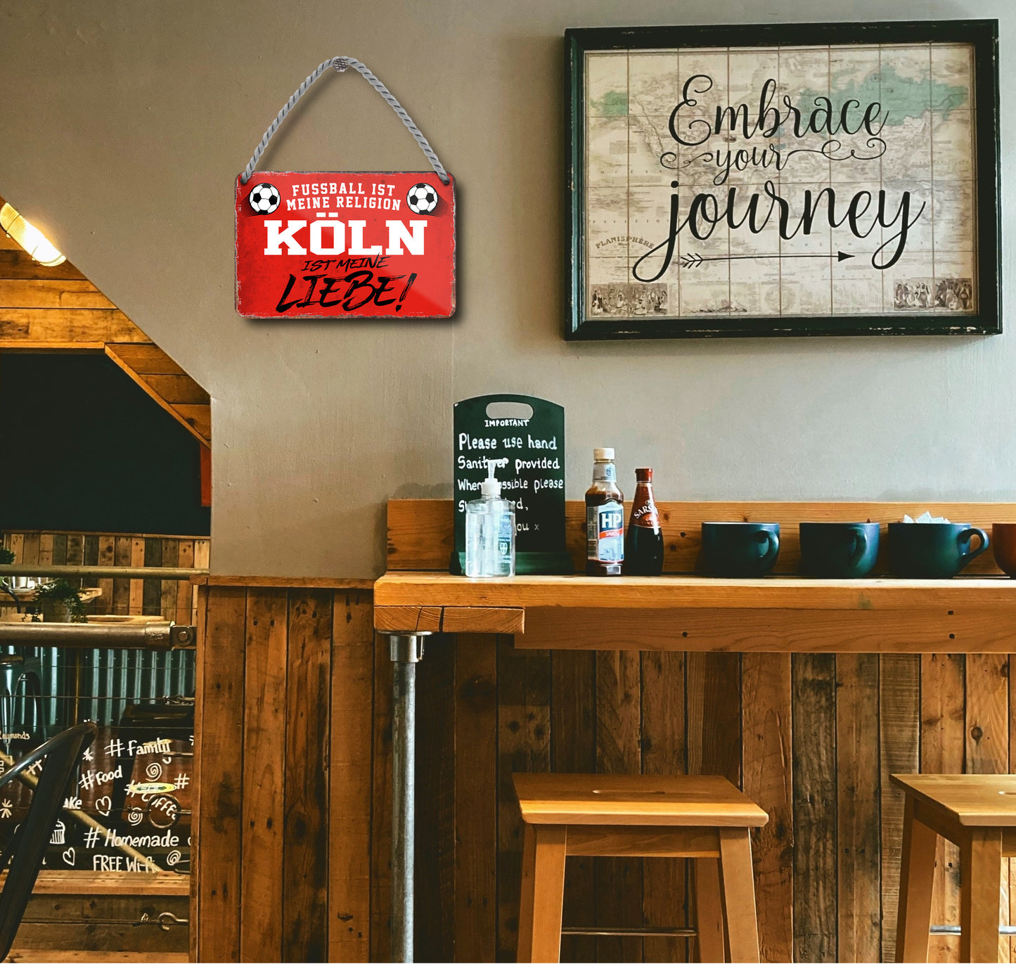 Blechschild ''Köln ist meine Liebe!'' 18x12cm