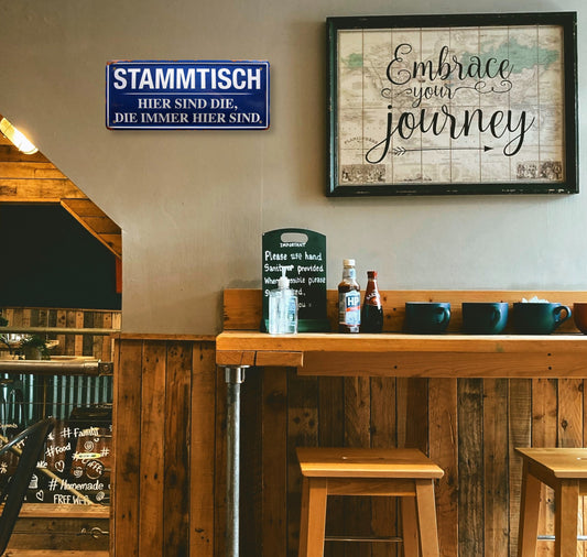 Blechschild ''Stammtisch'' 28x12cm