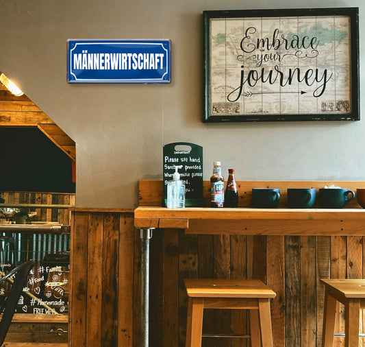 Blechschild ''Männerwirtschaft'' 28x12cm