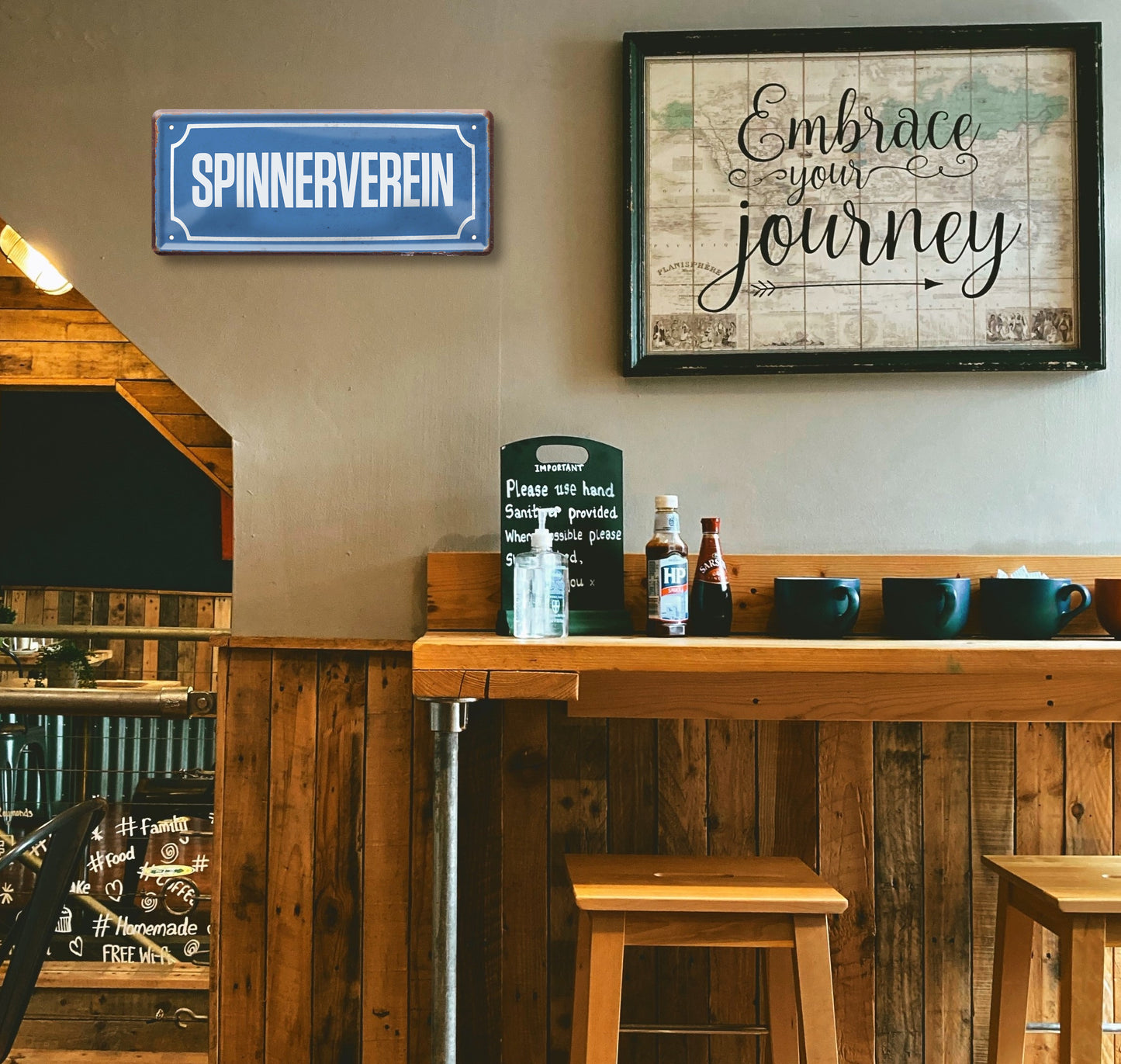 Blechschild ''Spinnerverein'' 28x12cm