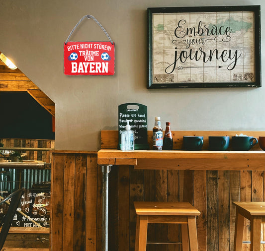 Blechschild ''Träume von Bayern'' 18x12cm