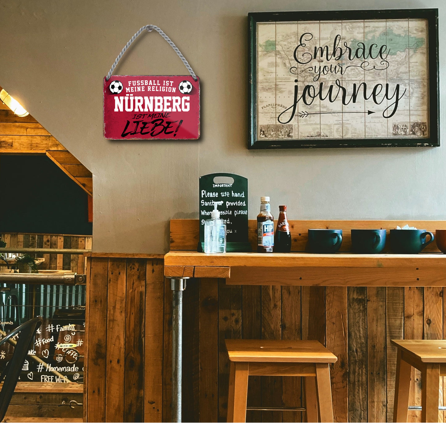 Blechschild ''Nürnberg ist meine Liebe!'' 18x12cm