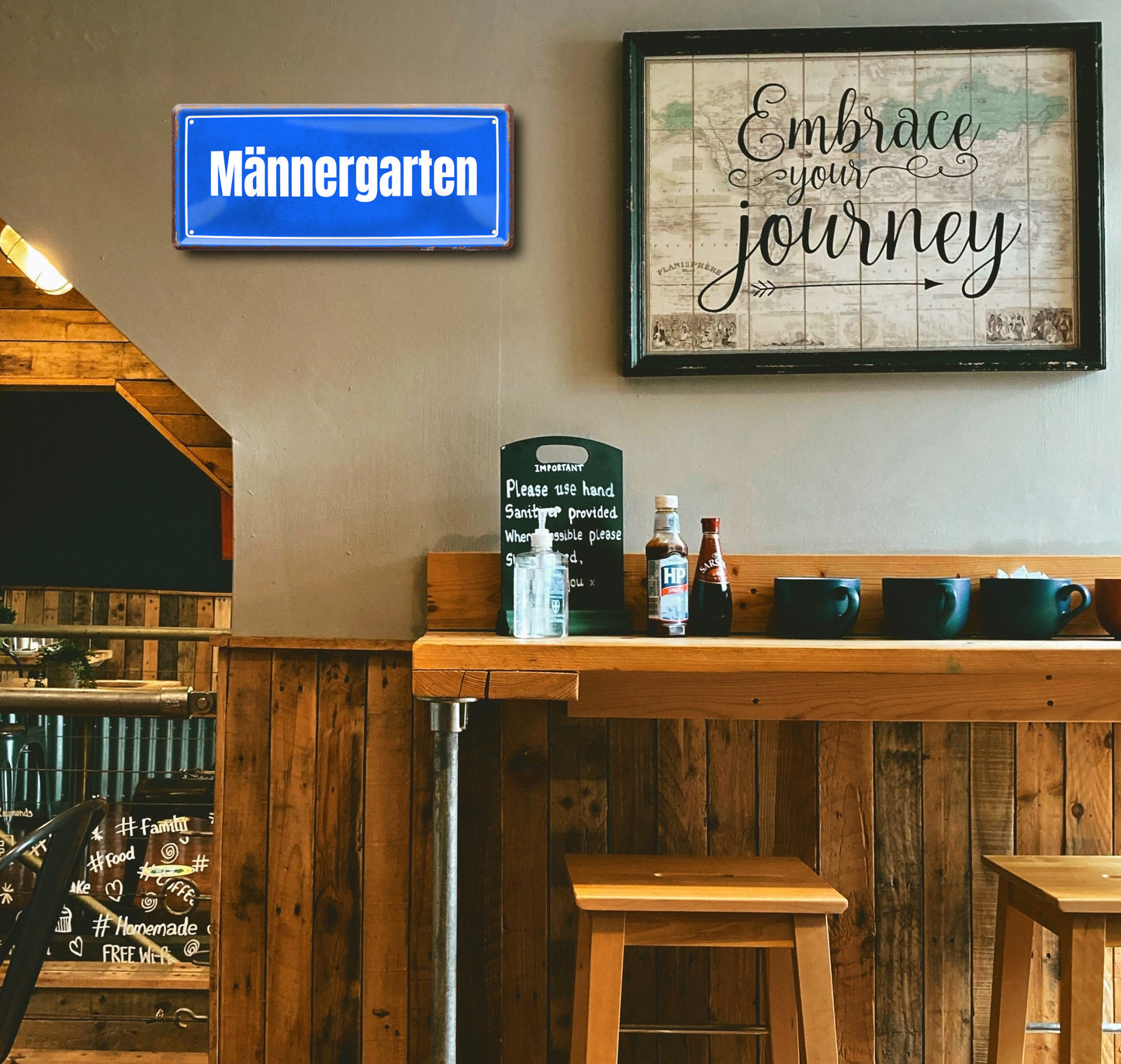 Blechschild ''Männergarten'' 28x12cm