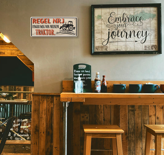 Blechschild ''Regel NR.1 Finger weg von meinem Traktor'' 28x12cm