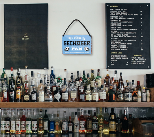 Blechschild ''Sechziger Fan'' 18x12cm