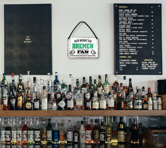 Blechschild ''Bremen Fan'' 18x12cm