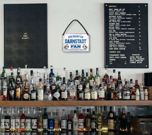 Tin Sign "Darmstadt Fan" 18x12cm