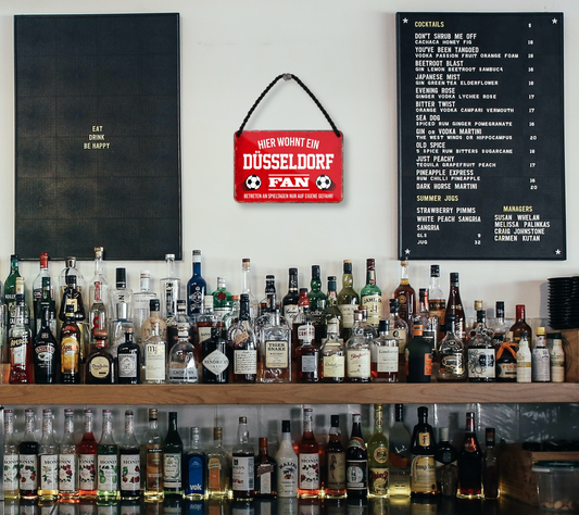 Blechschild ''Düsseldorf Fan'' 18x12cm