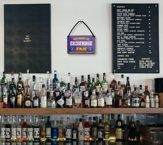 Blechschild ''Erzgebirge Fan'' 18x12cm