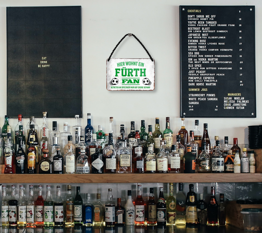 Blechschild ''Fürth Fan'' 18x12cm