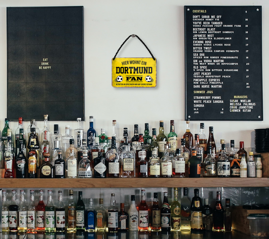 Blechschild ''Dortmund Fan'' 18x12cm