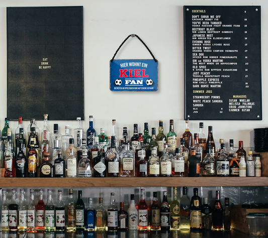 Blechschild ''Kiel Fan'' 18x12cm