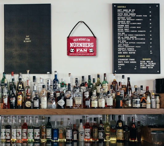 Blechschild ''Nürnburg Fan'' 18x12cm