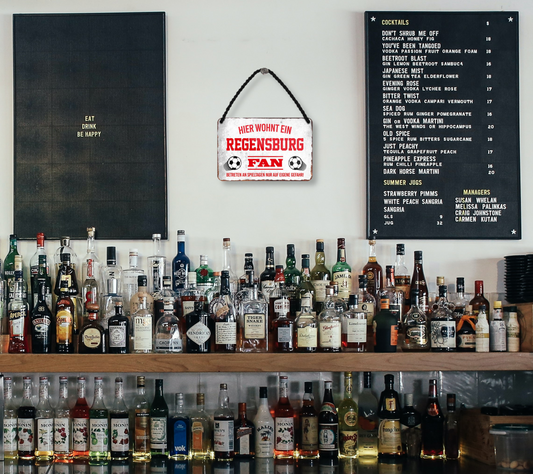 Blechschild ''Regensburg Fan'' 18x12cm