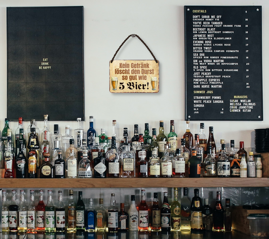 Blechschild ''kein Getränk löscht den Durst.. 5 Bier'' 18x12cm