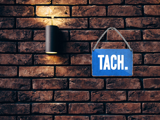 Blechschild ''TACH.'' 18x12cm