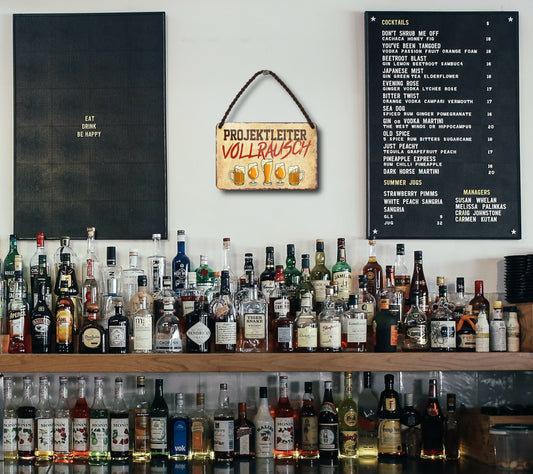 Tin Sign "Project Manager Vollrausch" 18x12cm