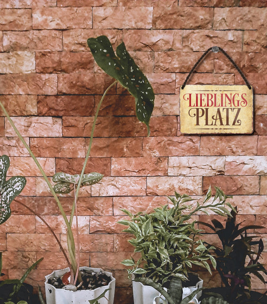 Blechschild ''Lieblings Platz'' 18x12cm