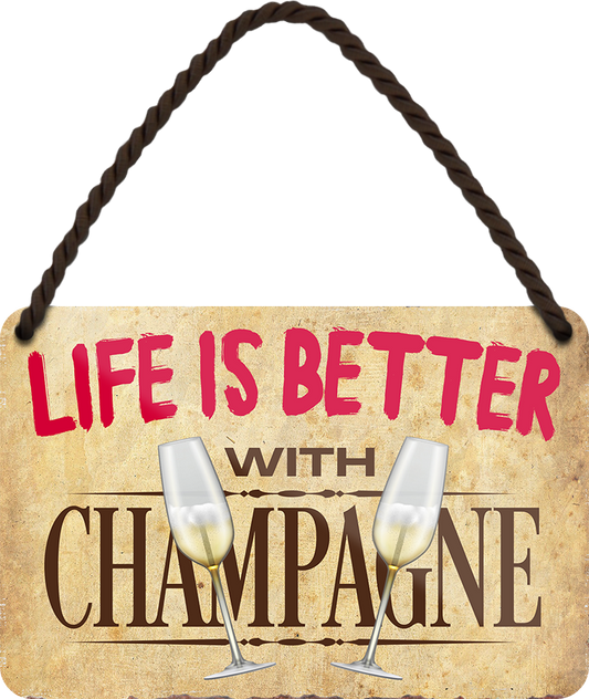 4252024201215 Schilderstore24 ''Life is better Champange'' Schilderstore24 Blechschilder sind perfekt als Geschenk zu Weihnachten, Geburtstage, Feiern, Partys, Grillabende, Namenstag, Feiertag, Mädelsabend, Hochzeit. Jederzeit stilvoll im Wohnzimmer, Partykeller, Garage, Praxis, Büro, Café, Hauseingang Alkohol Cocktail Bier Sekt Getränk Bier Alkohol schnaps promille tequila